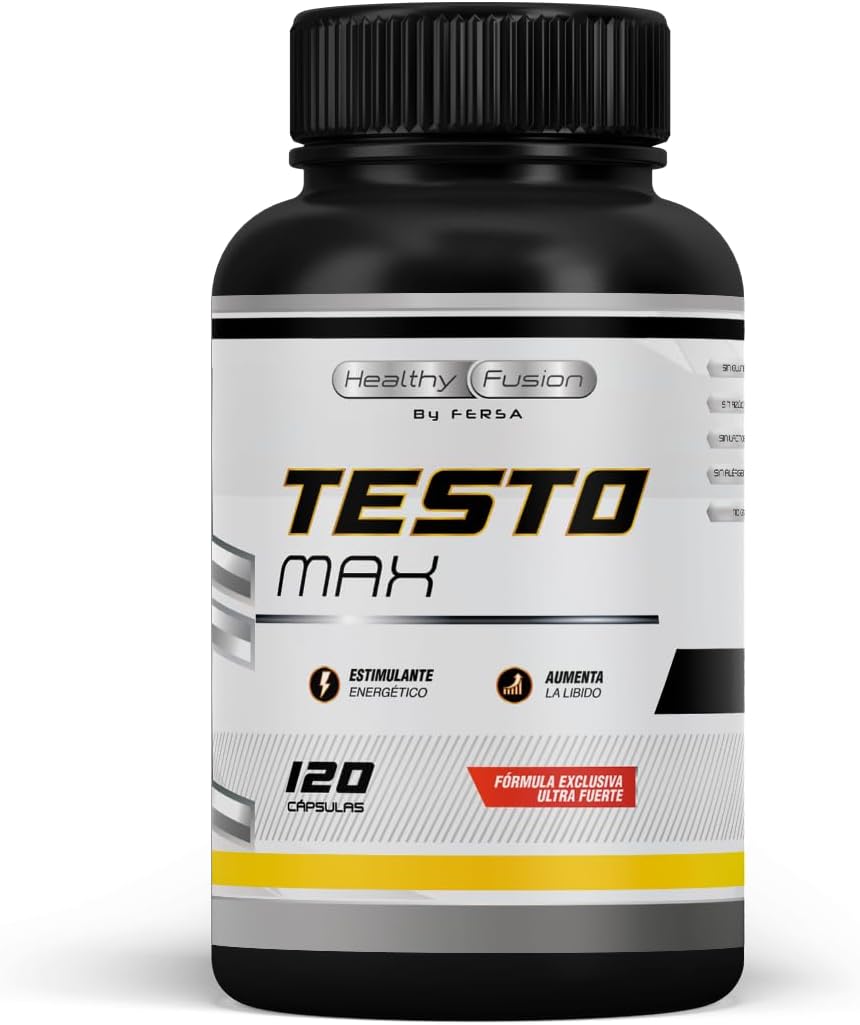 Testosterona Hombre | Energía, Fuerza, Musculación Y Vigor | Maca Andina, Ginseng, Tribulus Y Taurina | Estimulante Energético | Mejora El Rendimiento Deportivo Y Muscular | Vigorizante | 120 Cápsulas