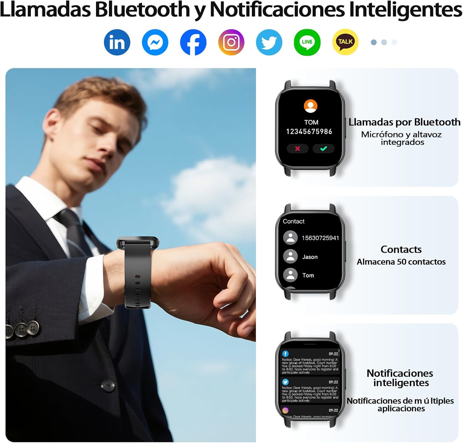 Reloj Inteligente Hombre Mujer, 1.91"HD Smartwatch Con Llamadas Bluetooth, IP68 Reloj Deportivo Con 112+ Deportivos Modos, Podómetro, Pulsómetro Monitor De Sueño, Pulsera Actividad Para Android IOS.