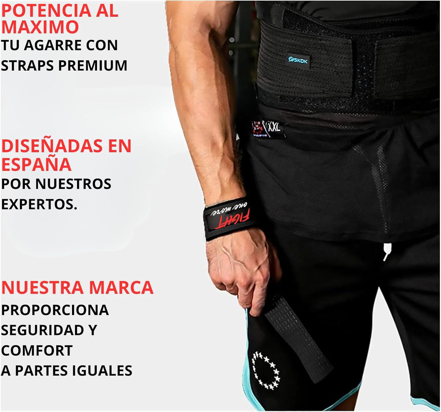 Straps Gym - Peso Muerto - Levantamiento De Pesas - Correas Levantamiento De Pesas - Straps Powerlifting - Agarre Gym - Lifting Straps - Accesorios Gym Para Mujeres Y Hombres