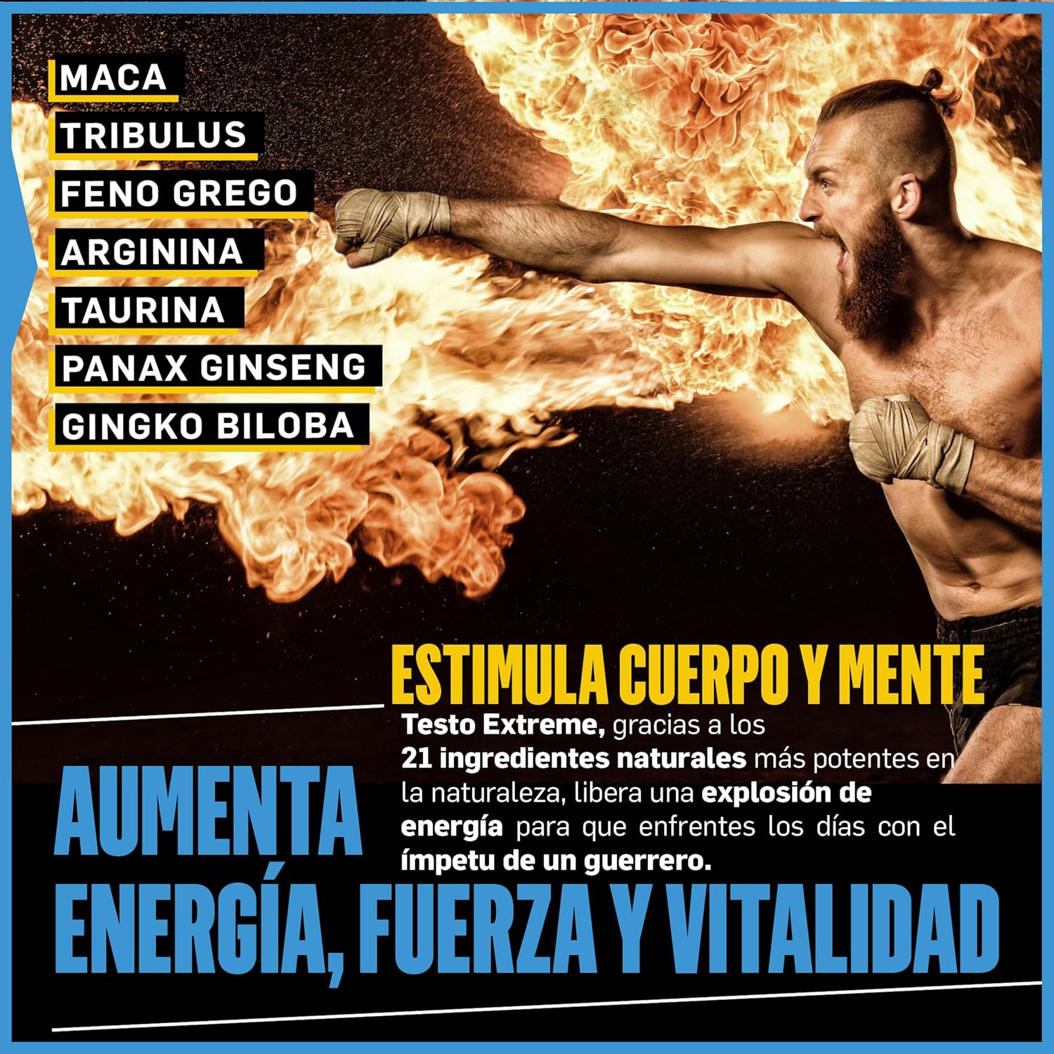 ® Testo Extreme 120 Cápsulas Maca 8000Mg. Potenciador Estimulante Natural De La Testosterona Con Tribulus, Fenogreco, Zinc, Arginina, Ashwagandha, Vitaminas Y Minerales.
