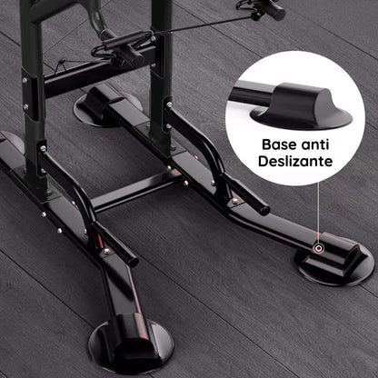 Maquina Dominadas Multifuncional Altura REGULABLE 2,35M SOPORTA 220Kg - Estacion De Entrenamiento Y Musculacion Con Barra De Fondos Para Gym Y Calistenia En Casa, Pull up Station Power Rack