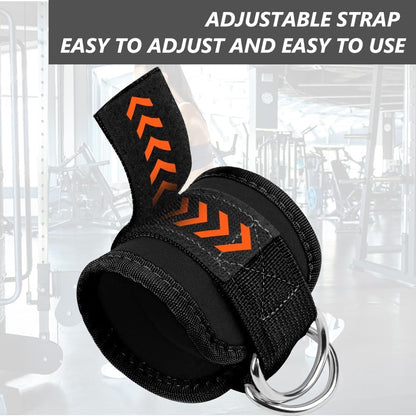 Flintronic 2PCS Tobilleras Poleas Gym, Tobillera Para Polea Con Doble Anilla En D Correa Para Tonificar Músculos, Entrenar Piernas Y Glúteos Para Hombres Y Mujeres