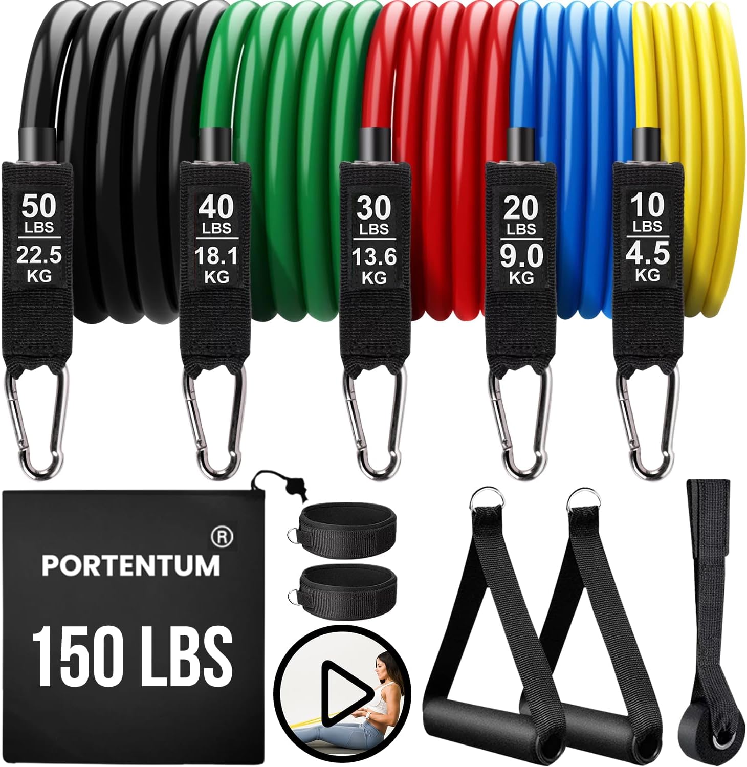 Gomas Elasticas Musculación - Bandas Elasticas Para Yoga Calistenia Gym Crossfit TRX Pilates Gimnasia En Casa