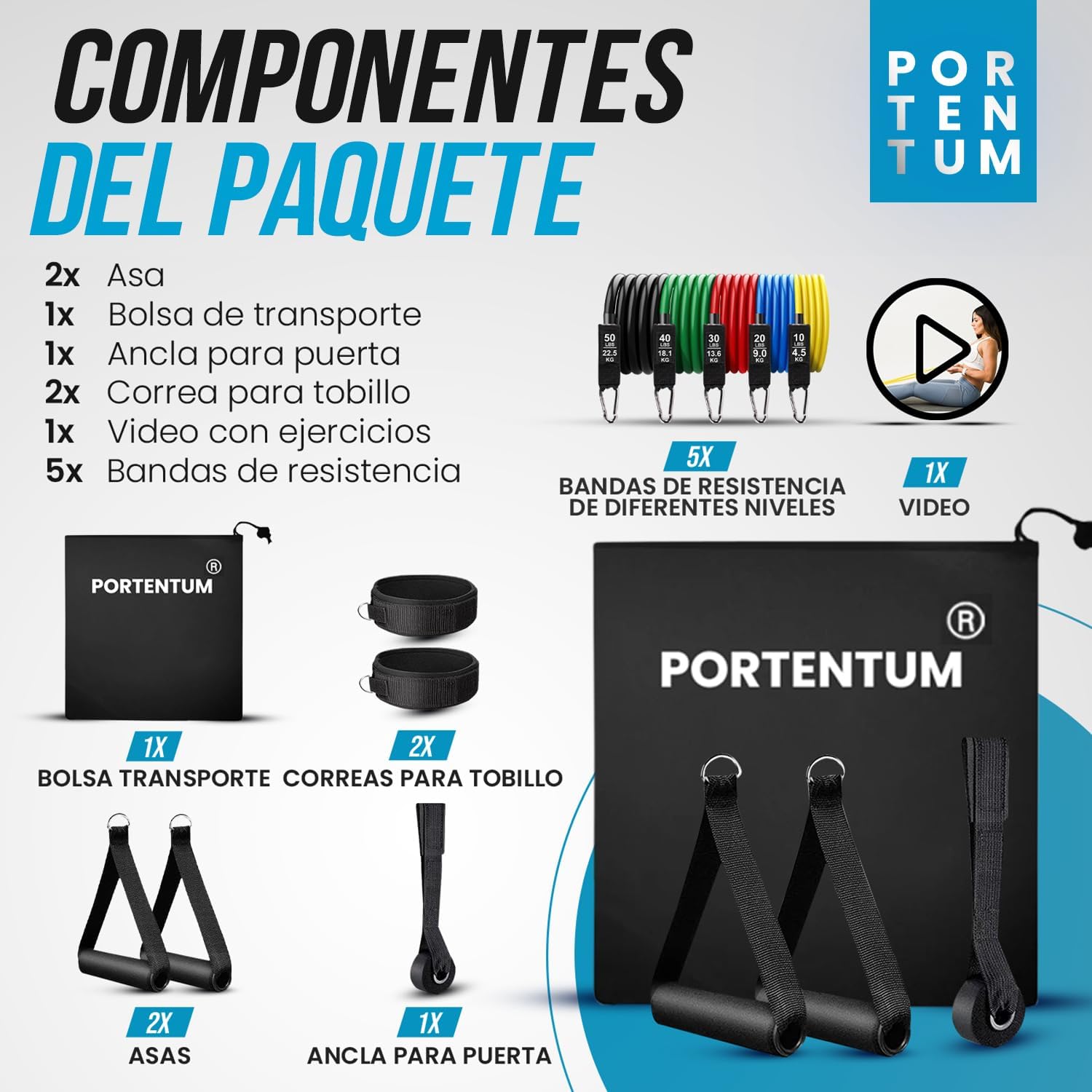 Gomas Elasticas Musculación - Bandas Elasticas Para Yoga Calistenia Gym Crossfit TRX Pilates Gimnasia En Casa